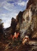 Eugene Fromentin, Arab Horsemen in a Gorge